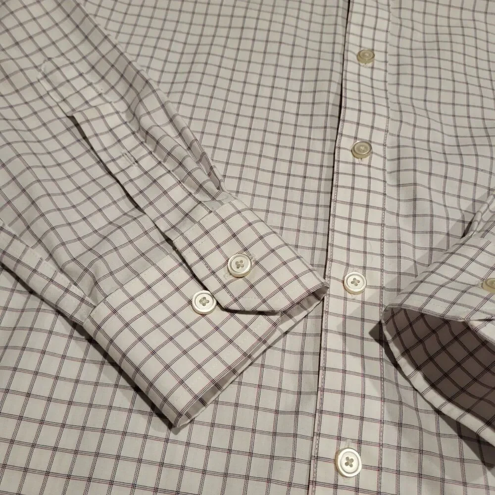 Banana Republic Untucked Fit, Non Iron Stiff Collar Dress Shirt Mens Size Medium